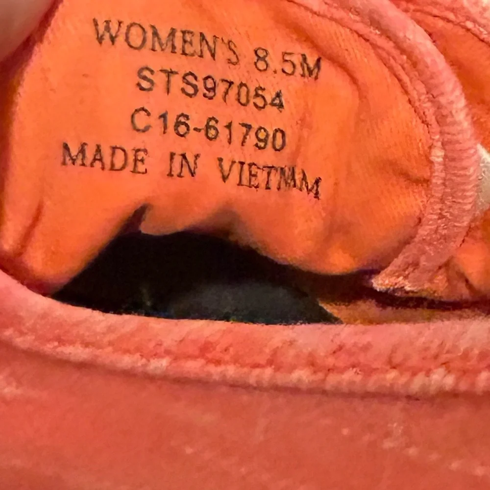Sperry Top-Sider Seacoast Ripstop Coral Sneakers Boat Deck Shoes Women’s Sz 8.5
